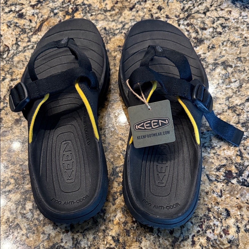 KEEN Black and Yellow Outdoor Sandals